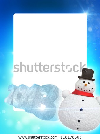 Snowman with Frame