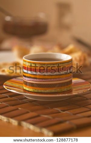 Cap of tea. Shallow depth of field for natural view