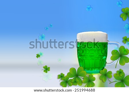 Green beer for St Patrick\'s day