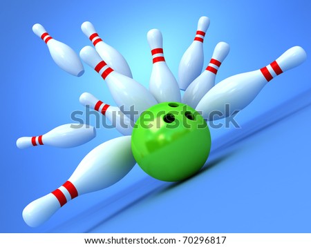 Bowling strike illustration