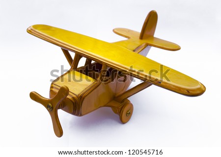 wooden toy plane