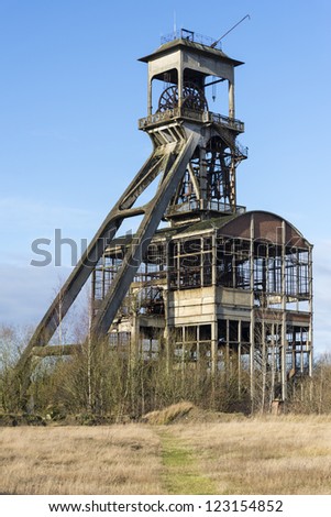 old and obsolete coal mine shaft
