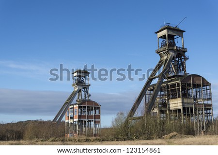 old and renovated coal mine shafts
