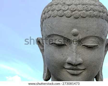 statue of buddha, close up of the face