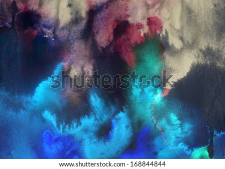 Abstract ink blob - digital edit painting background