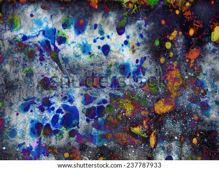 Abstract ink blob - digital edit painting background