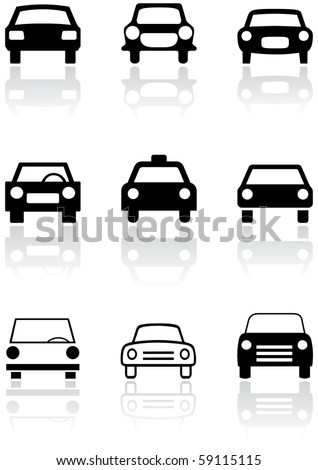  Cars on Vector Set Of Different Car Symbols  All Vector Objects Are Isolated