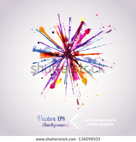Abstract hand drawn watercolor background firework vector illustration stain watercolors colors wet on wet paper Watercolor composition for scrapbook elements Celebration card Abstract hand drawn watercolor background firework vector illustration stain watercolors colors wet on wet paper Watercolor composition for scrapbook elements Celebration card