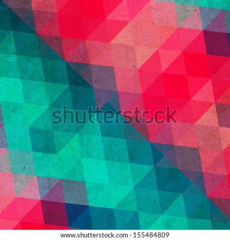 Retro pattern of geometric shapes. Colorful mosaic backdrop. Geometric hipster retro background. Retro triangle background. Grunge wallpaper, colorful composition. Modern design.