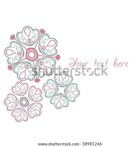 Flower Card on Flower Template Card Stock Vector 58981246   Shutterstock