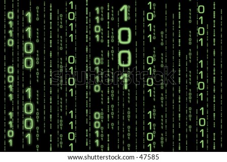 Matrix like background, composed of binary combinations