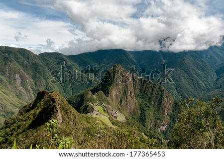 Machu Picchu an over view above the lost city