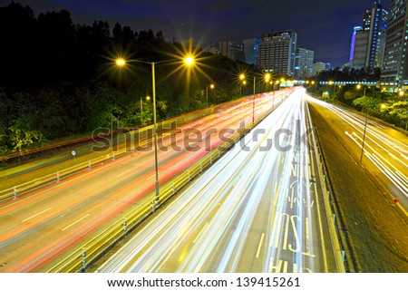 Highway with heavy traffic