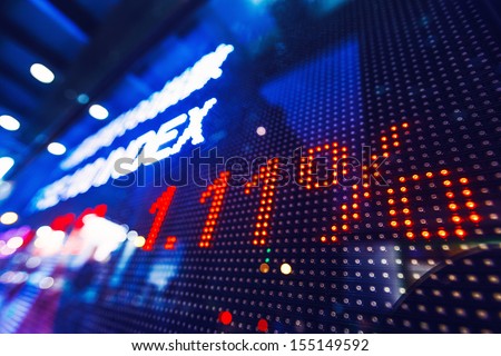 Stock Market Price Drop Display