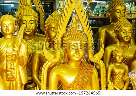 Group of  golden buddha for sell