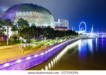 Singapore city at night Singapore city at night