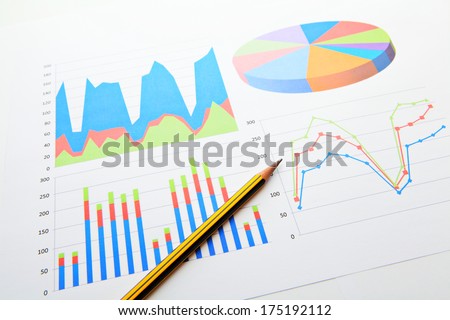 Data analysis chart and graphs