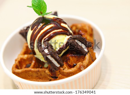 Ice cream waffle