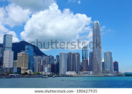 Commercial district in Hong Kong