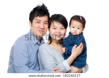 Happy asia family