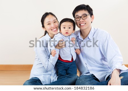 Happy asia family