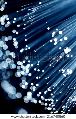 Blue high tech fiber optic background