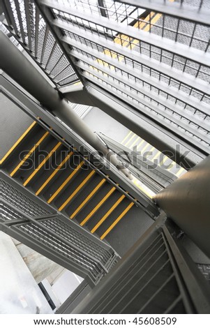 modern metal stair
