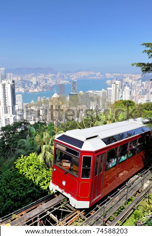 peak tram in Hong Kong