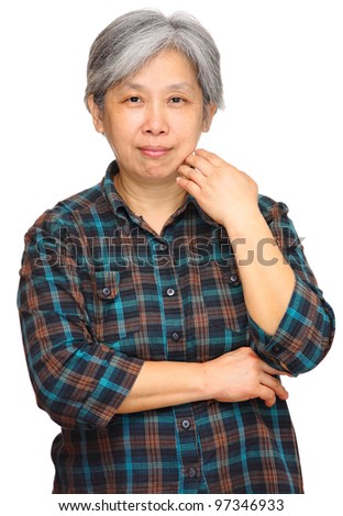 stock photo mature asian woman