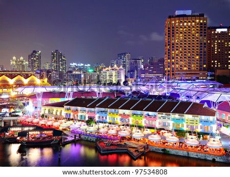 Singapore City Picture on Singapore City At Night Stock Photo 97534808   Shutterstock
