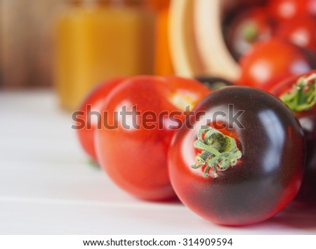 Fresh black tomatoes