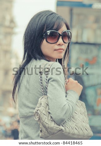 young Chinese Female tourist