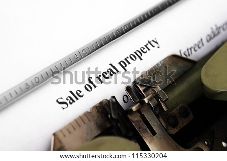 Sale of real property form