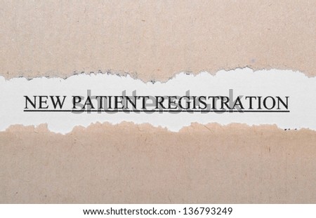 New patient registration