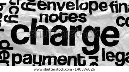 Charge text on crinkled paper