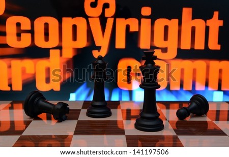 Copyright and chess concept