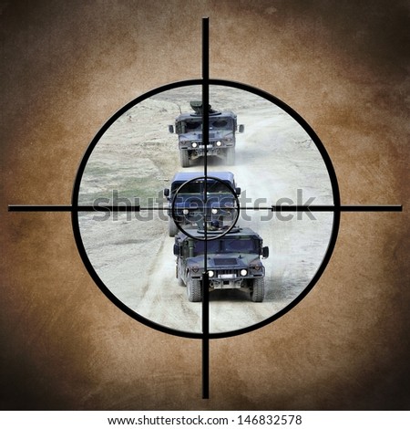 Military target on vehicles