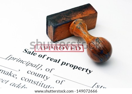Sale of real property concept