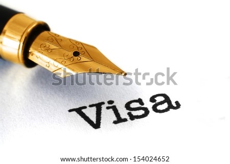 Visa text and fountain pen