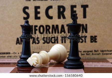 Chess and secret concept