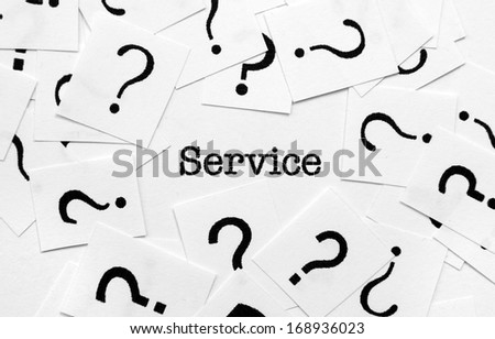 Service and question mark