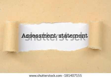 Assessment statement