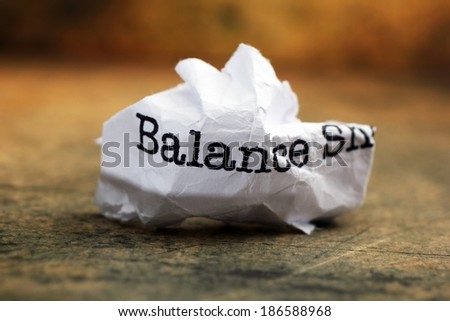 Balance crinkled paper