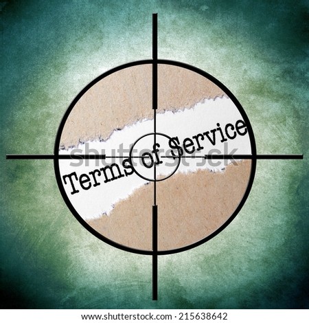 Terms of service target concept