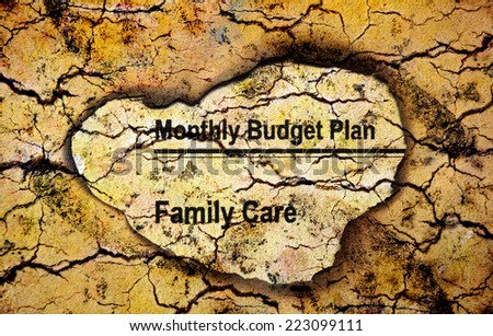 Monthly budget plan