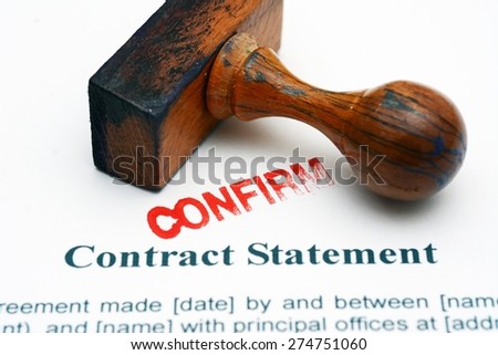 Contract statement - confirm