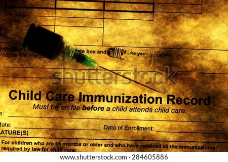 Immunization grunge concept