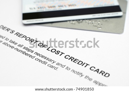 Report of stolen credit card