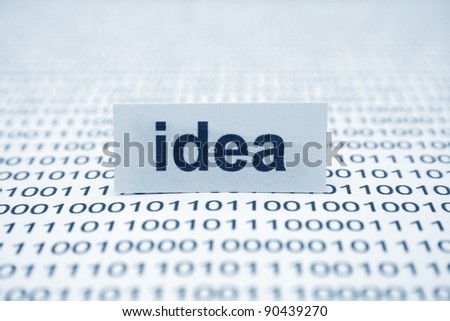 Idea text on binary data