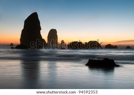 Oregon Coast Sunset (Cannon Beach, Oregon)